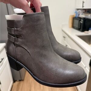 Easy Street Charcoal Ankle Booties